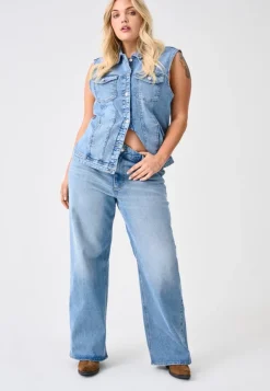 Sale CARJUICY Høj talje Wide leg fit Jeans Dame Jeans|Jeans