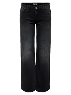 Clearance CARJULLES Lav talje Wide leg fit Jeans Dame Jeans|Jeans