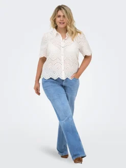 Discount CARJULLES Lav talje Wide leg fit Jeans Dame Jeans|Jeans