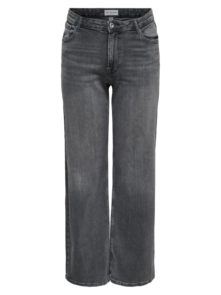 Clearance CARJULLES Mellemhøj talje Wide leg fit Jeans Dame Jeans|Jeans