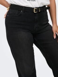 Discount CARJULLES Mellemhøj talje Wide leg fit Jeans Dame Jeans|Jeans
