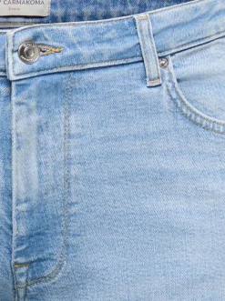 Hot CARJULLES Mellemhøj talje Wide leg fit Jeans Dame Jeans|Jeans