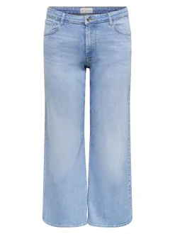 Hot CARJULLES Mellemhøj talje Wide leg fit Jeans Dame Jeans|Jeans
