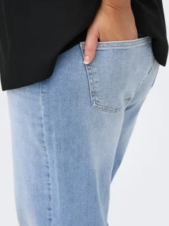 Hot CARJULLES Mellemhøj talje Wide leg fit Jeans Dame Jeans|Jeans