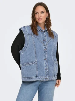 Hot CARKENNEDY Denimvest Dame Jakker Og Frakker