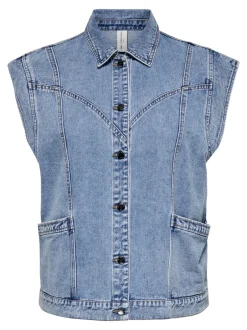 Hot CARKENNEDY Denimvest Dame Jakker Og Frakker