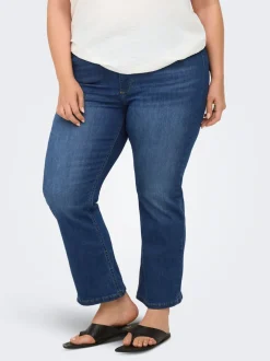 Sale CARKENYA Mellemhøj talje Flared fit Cropped Jeans Dame Jeans|Jeans