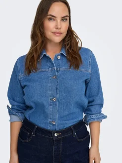 Discount CARKIMBERLY Denim-skjorte Dame Double Denim|Skjorter