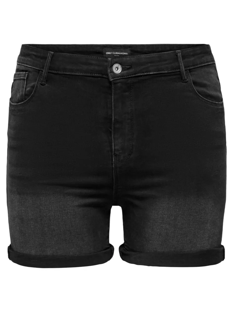 Sale CARLAOLA Høj talje Skinny fit Denim-shorts Dame Shorts