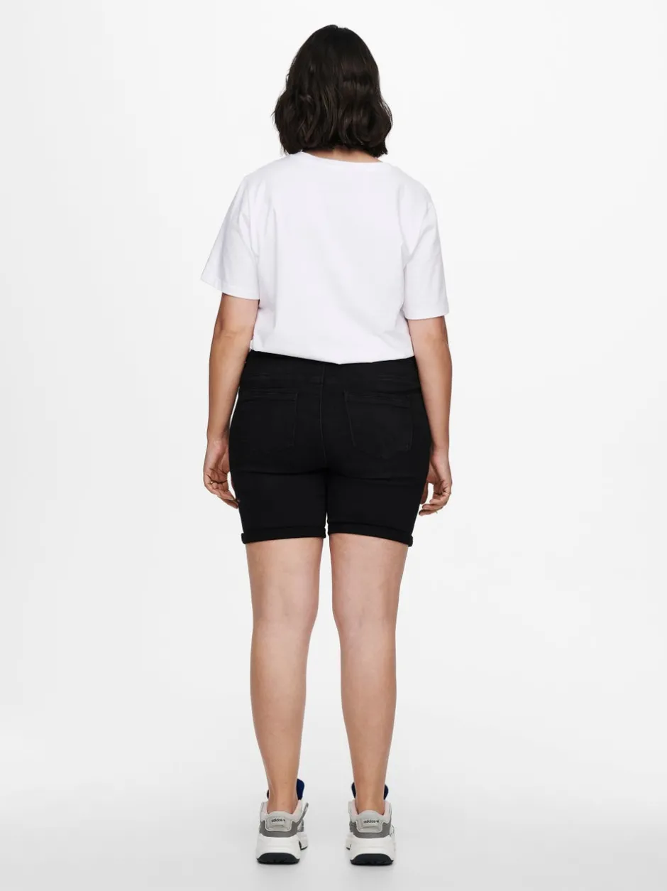 Sale CARLAOLA Høj talje Skinny fit Denim-shorts Dame Shorts