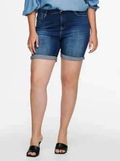 Clearance CARLAOLA Høj talje Skinny fit Denim-shorts Dame Shorts