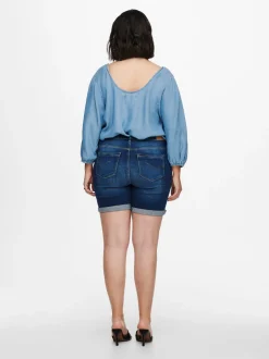 Clearance CARLAOLA Høj talje Skinny fit Denim-shorts Dame Shorts