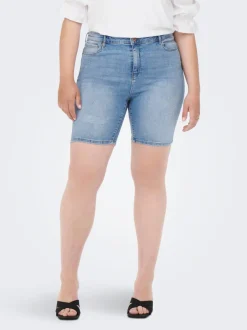 New CARLAOLA Skinny fit Denim-shorts Dame Shorts|Double Denim