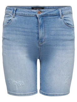 New CARLAOLA Skinny fit Denim-shorts Dame Shorts|Double Denim