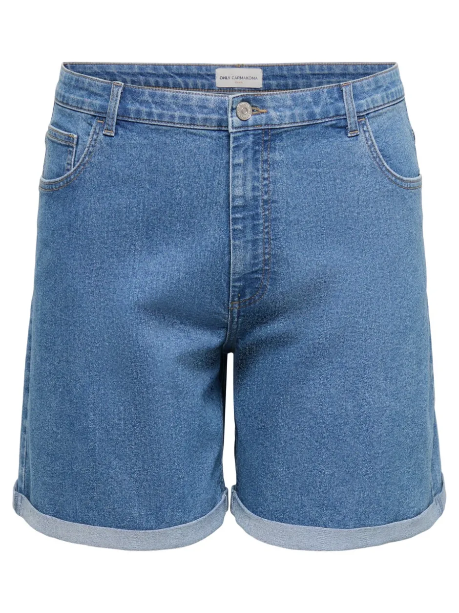Outlet CARLAURA Høj talje Straight fit Jeans i straight fit Dame Shorts