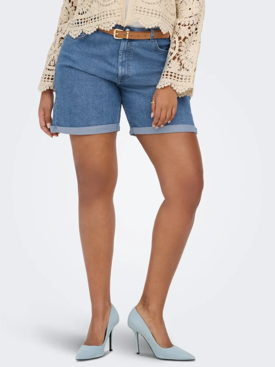 Outlet CARLAURA Høj talje Straight fit Jeans i straight fit Dame Shorts