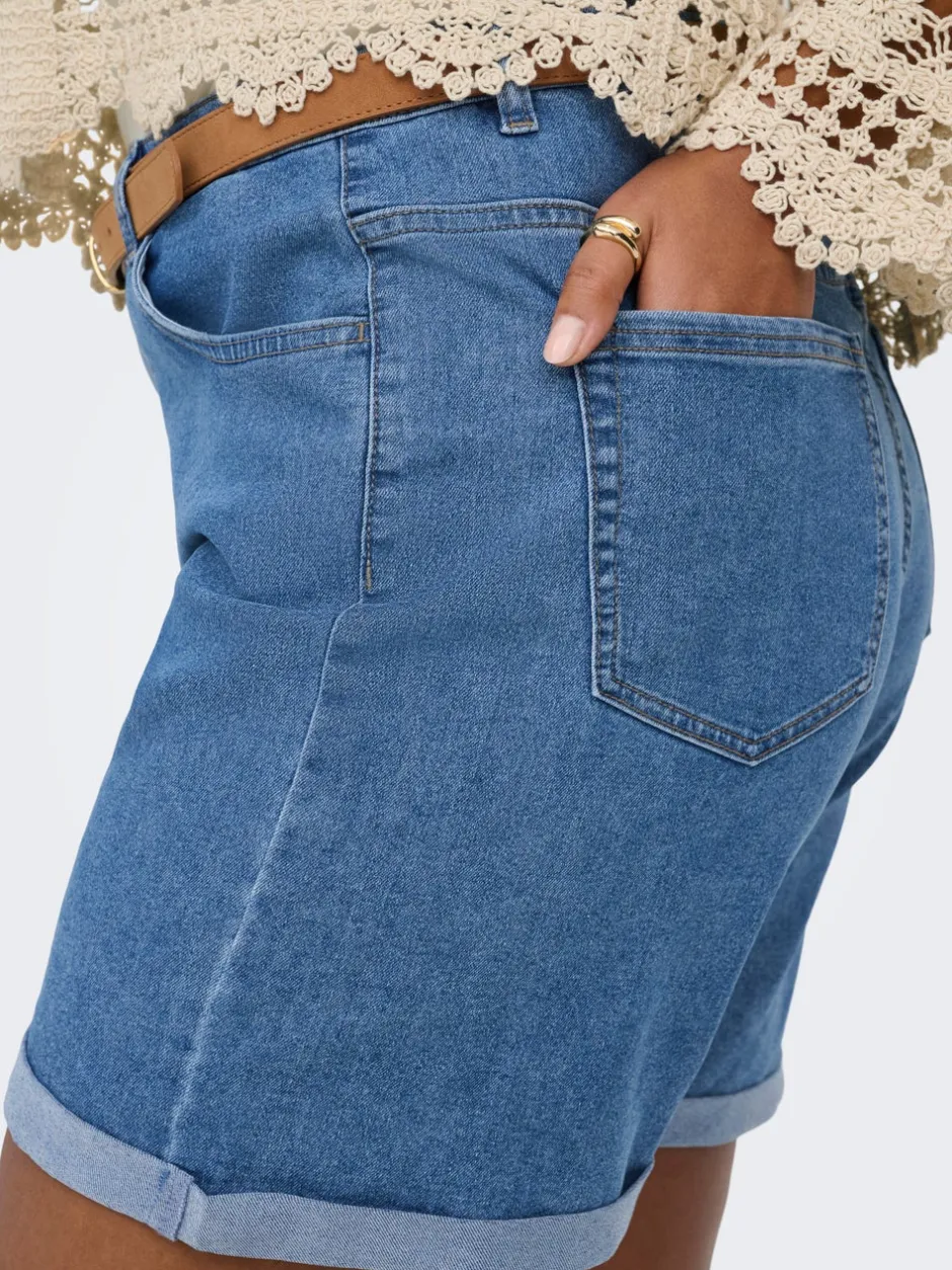 Outlet CARLAURA Høj talje Straight fit Jeans i straight fit Dame Shorts