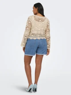 Outlet CARLAURA Høj talje Straight fit Jeans i straight fit Dame Shorts