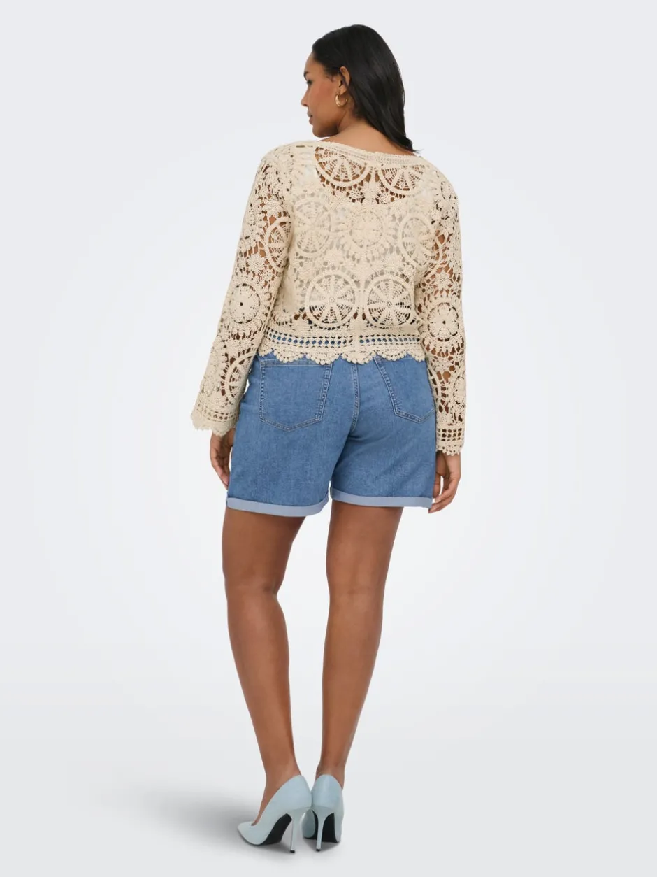 Outlet CARLAURA Høj talje Straight fit Jeans i straight fit Dame Shorts