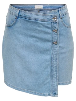 Clearance CARLESLY Buksenederdel Mininederdel Dame Nederdele|Double Denim