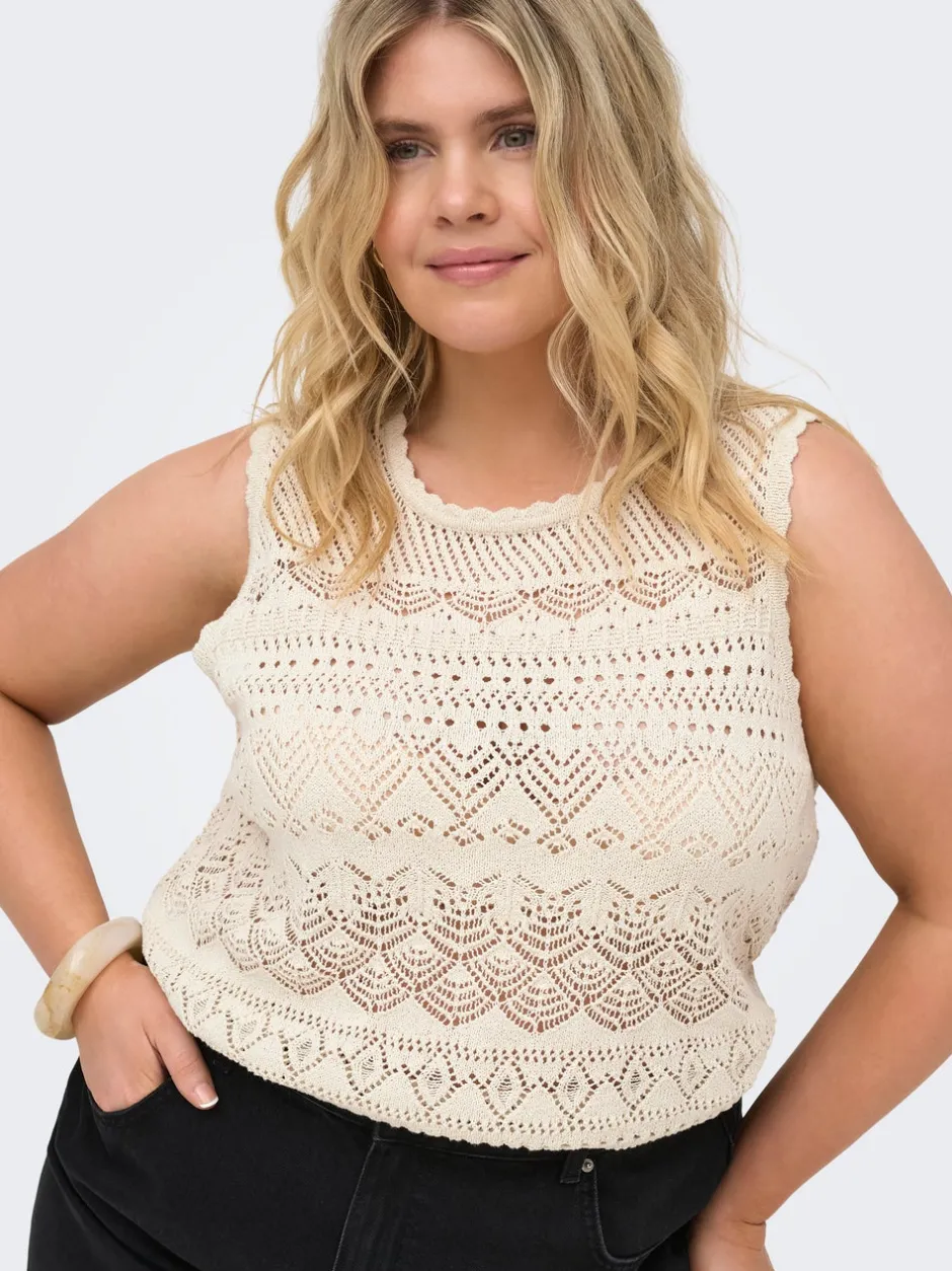 Best CARLUZA vendbar Top Dame Strik & Cardigans