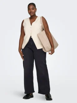 Discount CARMADISON Høj talje Wide leg fit Jeans Dame Jeans|Jeans