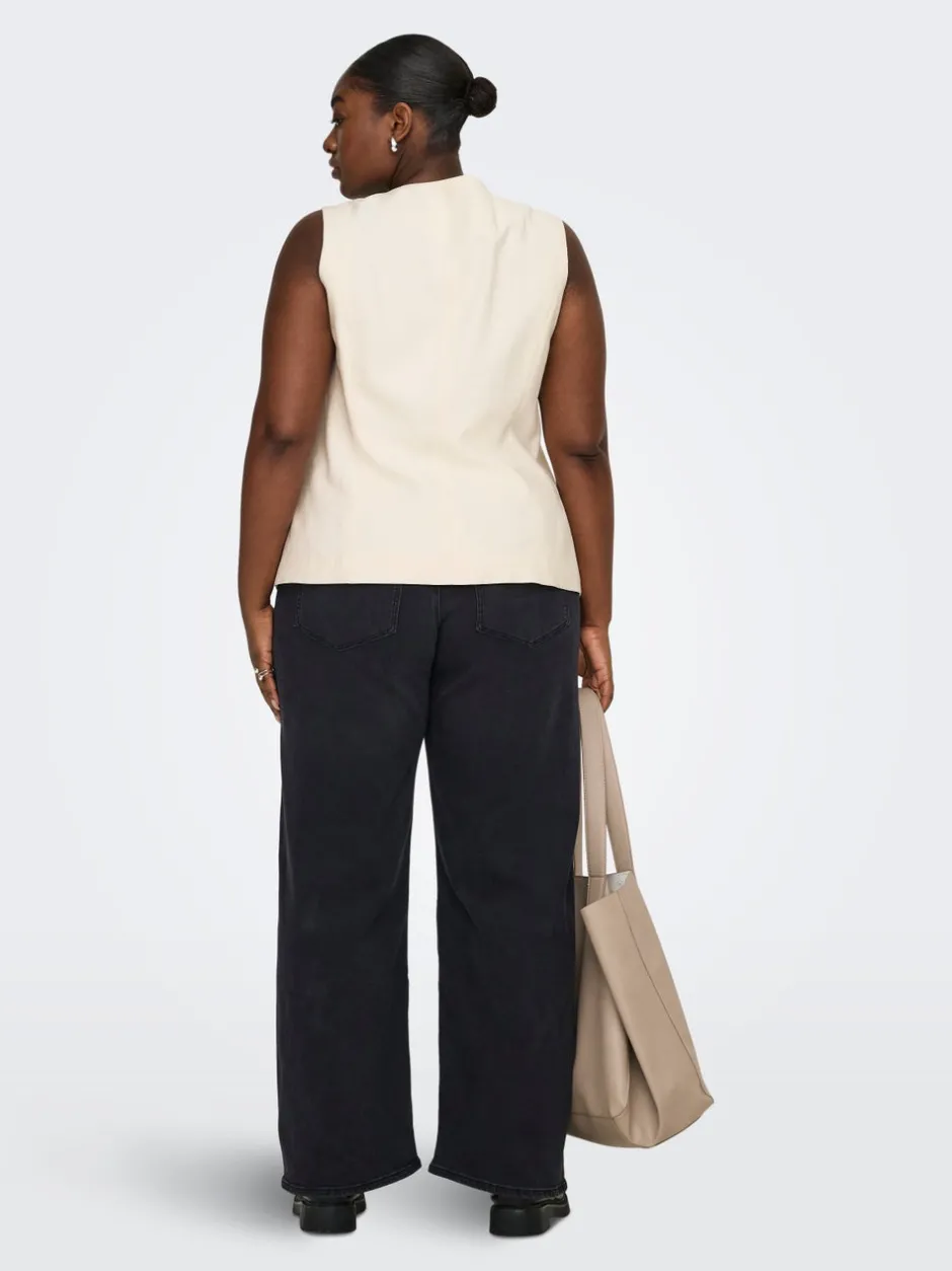 Discount CARMADISON Høj talje Wide leg fit Jeans Dame Jeans|Jeans