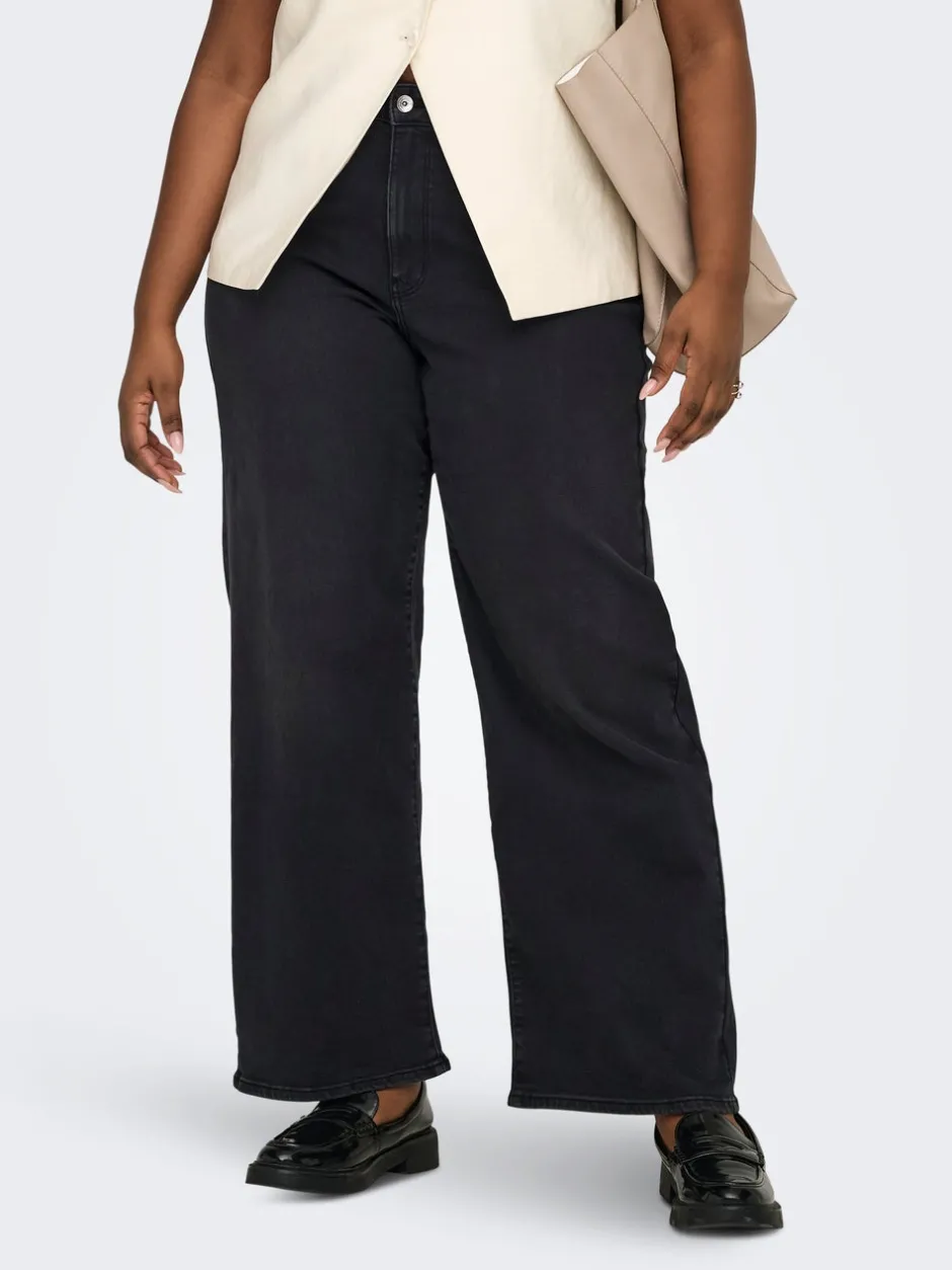Discount CARMADISON Høj talje Wide leg fit Jeans Dame Jeans|Jeans