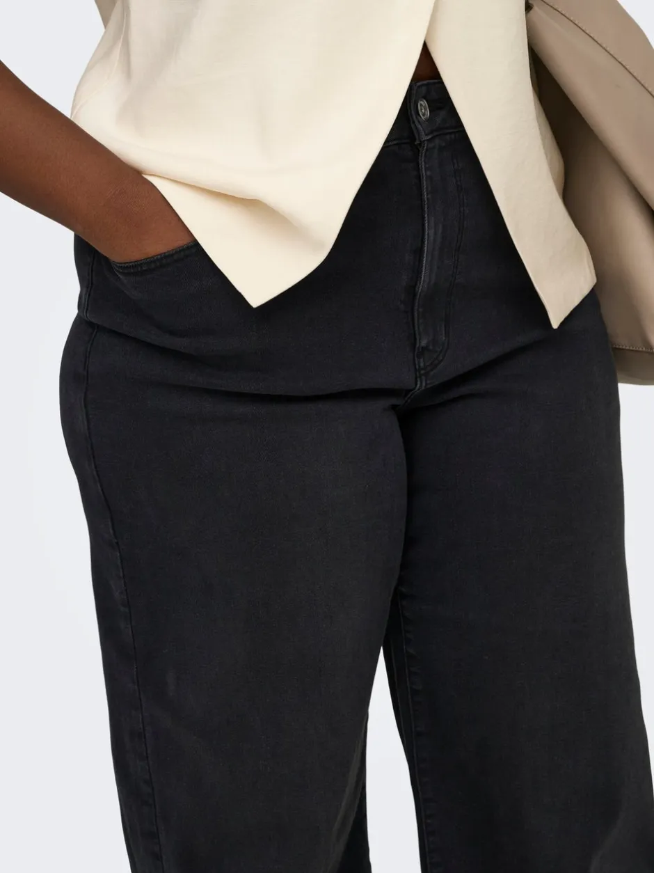 Discount CARMADISON Høj talje Wide leg fit Jeans Dame Jeans|Jeans