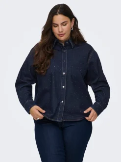 Discount CARMAGGIE Denim-skjorte Dame Double Denim|Skjorter