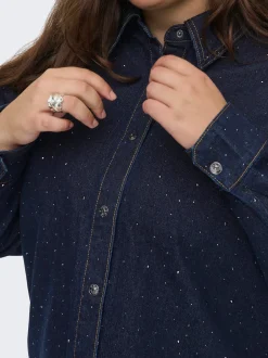 Discount CARMAGGIE Denim-skjorte Dame Double Denim|Skjorter