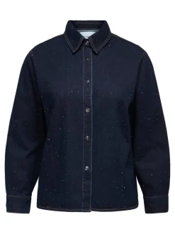 Discount CARMAGGIE Denim-skjorte Dame Double Denim|Skjorter