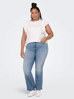 New CARMAYA Høj talje Flared fit Jeans Dame Jeans|Jeans
