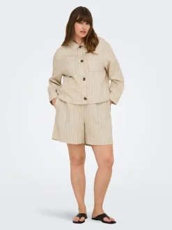 Outlet CARMONICA Mellemhøj talje Loose fit Chino-shorts Dame Shorts