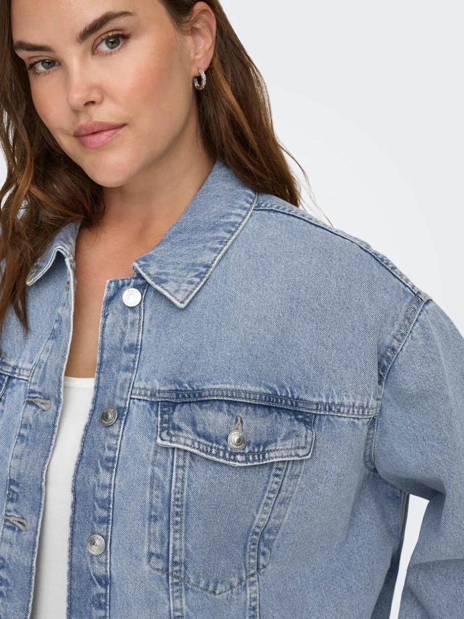 Clearance CAROCEAN Denimjakke Dame Jakker Og Frakker|Double Denim