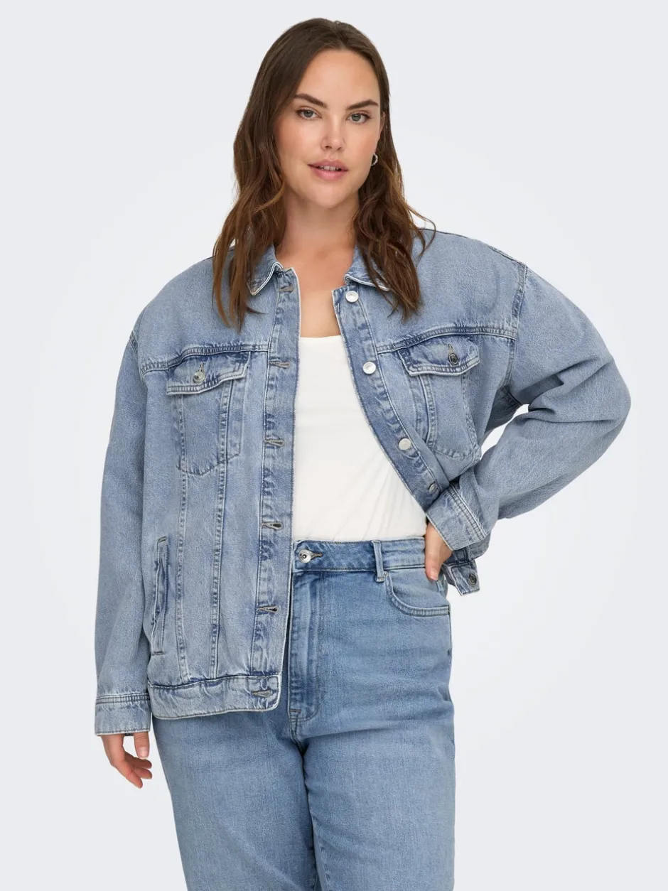 Clearance CAROCEAN Denimjakke Dame Jakker Og Frakker|Double Denim