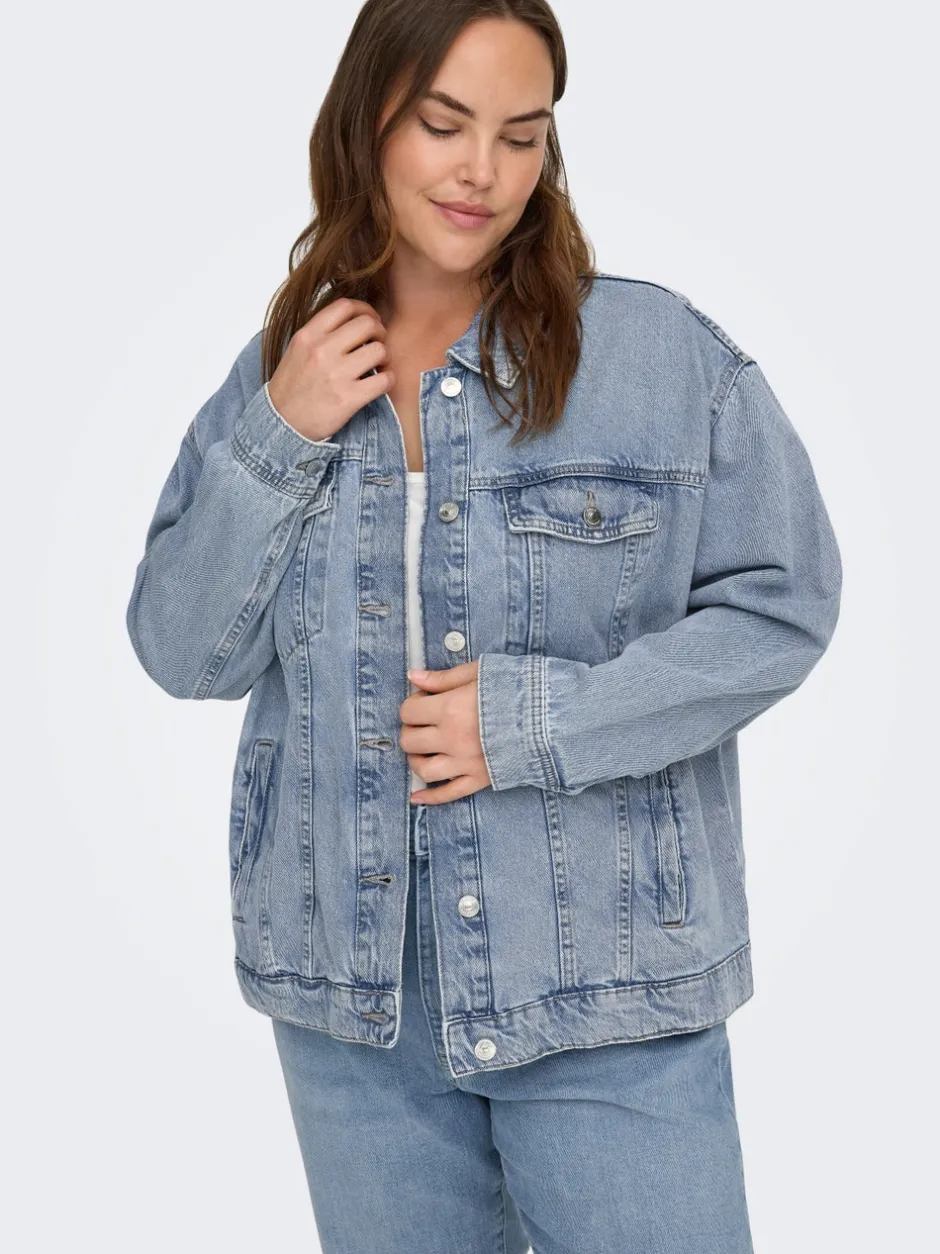 Clearance CAROCEAN Denimjakke Dame Jakker Og Frakker|Double Denim