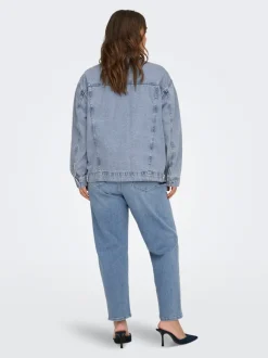 Clearance CAROCEAN Denimjakke Dame Jakker Og Frakker|Double Denim