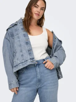 Clearance CAROCEAN Denimjakke Dame Jakker Og Frakker|Double Denim