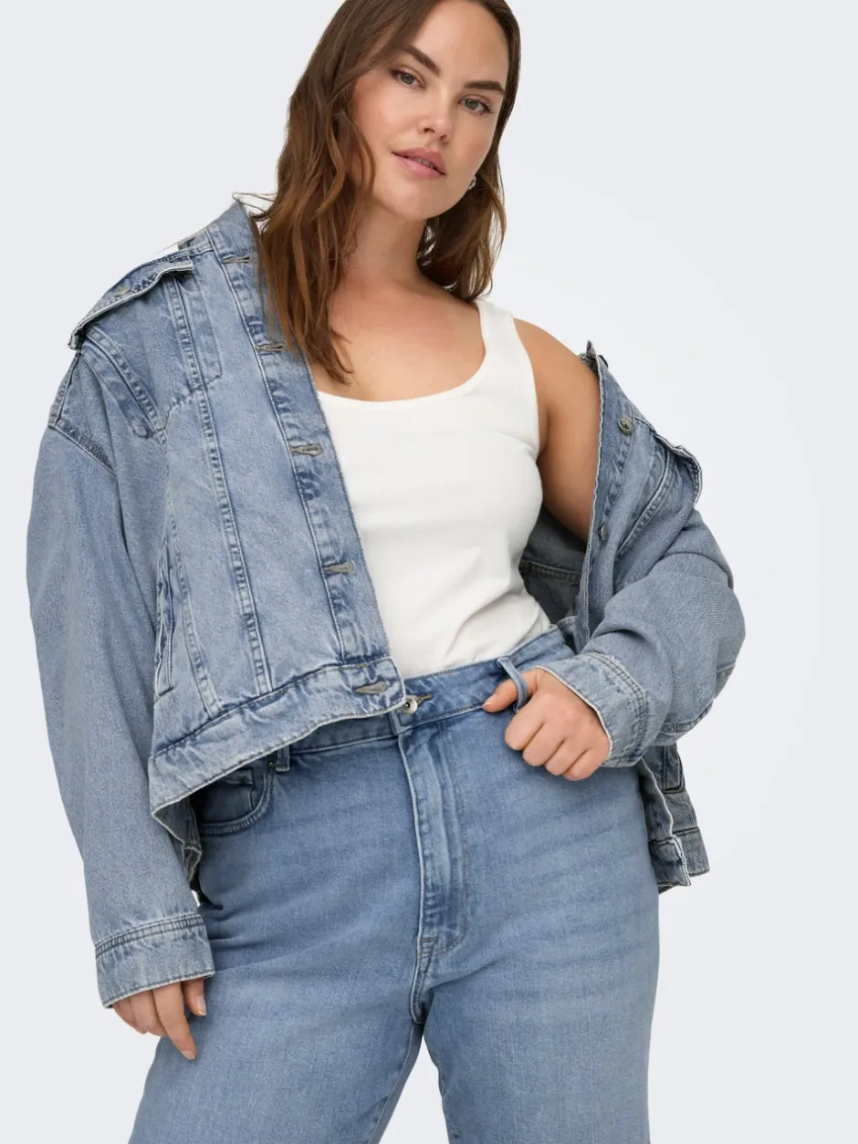 Clearance CAROCEAN Denimjakke Dame Jakker Og Frakker|Double Denim