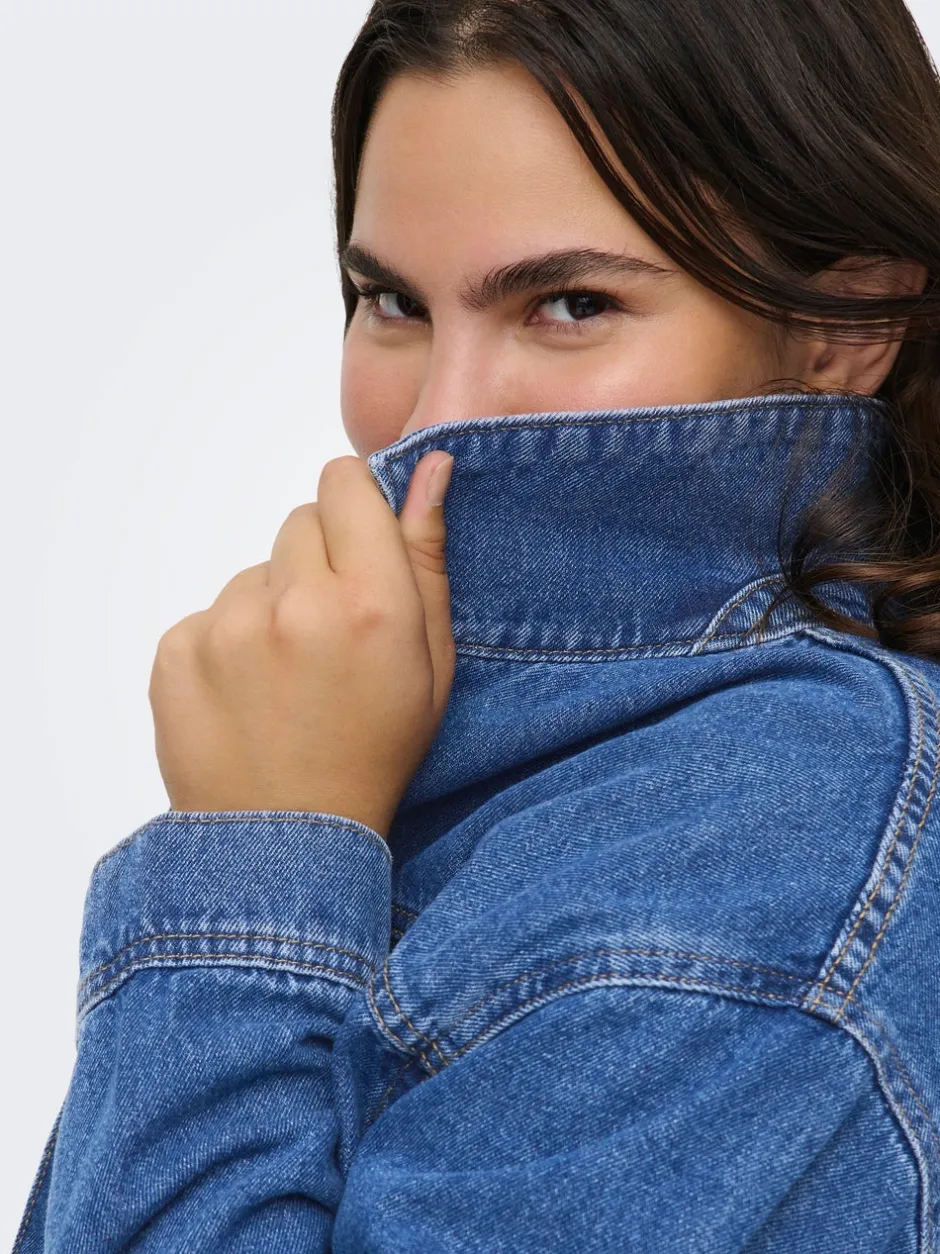 Clearance CAROCEAN Denimjakke Dame Jakker Og Frakker|Double Denim