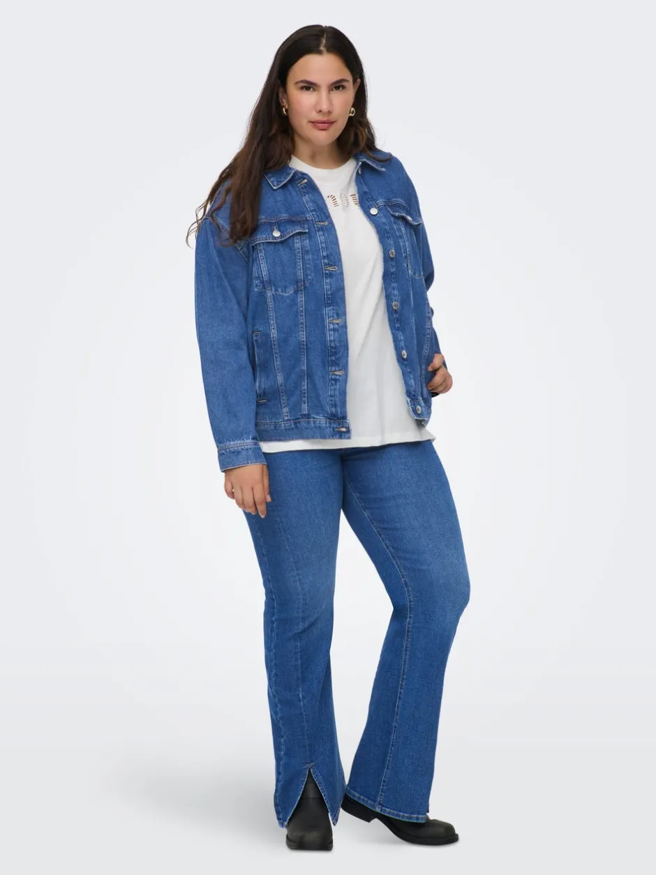 Clearance CAROCEAN Denimjakke Dame Jakker Og Frakker|Double Denim