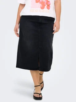CARROSE Denim Denim-nederdel Midinederdel Dame Nederdele|Double Denim