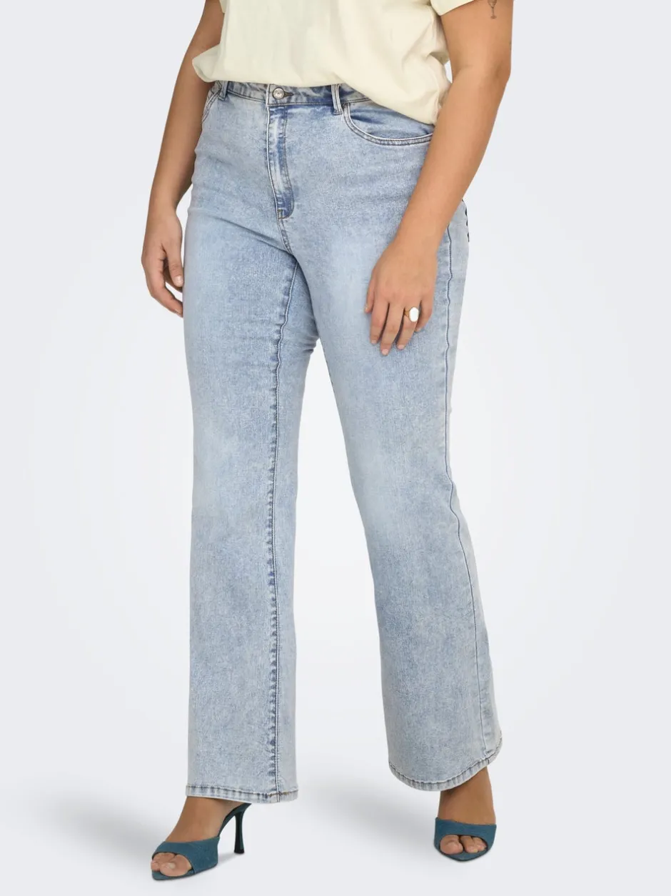 Best CARROSE Høj talje Retro flared fit Jeans Dame Jeans|Jeans