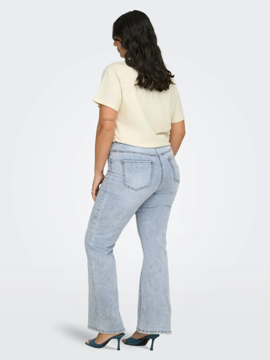 Best CARROSE Høj talje Retro flared fit Jeans Dame Jeans|Jeans