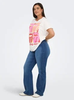 Outlet CARROYAL Mellemhøj talje Flared fit Jeans Dame Jeans|Jeans