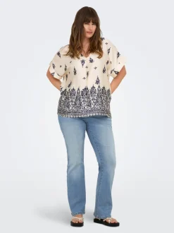 Clearance CARSALLY Høj talje Flared fit Jeans Dame Jeans|Jeans