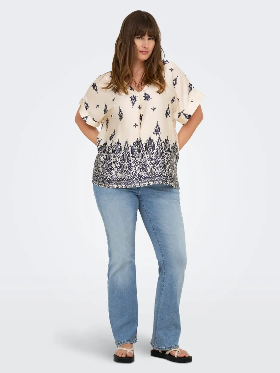 Clearance CARSALLY Høj talje Flared fit Jeans Dame Jeans|Jeans