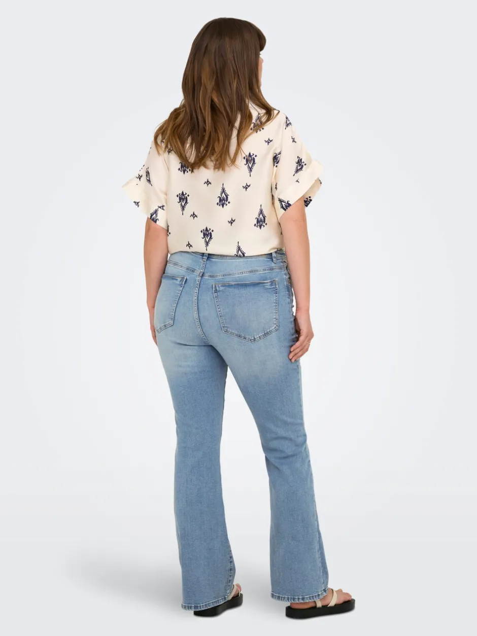 Clearance CARSALLY Høj talje Flared fit Jeans Dame Jeans|Jeans