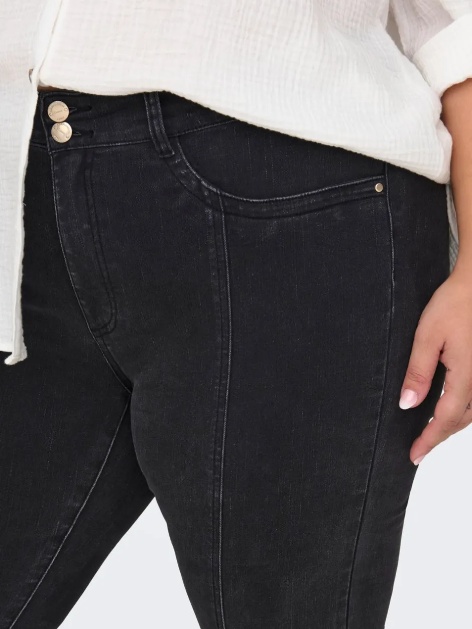 CARSALLY Mellemhøj talje Flared fit Jeans Dame Jeans|Jeans